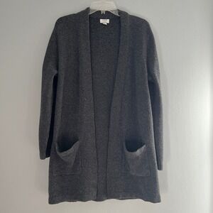 J Crew Extra Soft‎ Cardigan Sweater Charcoal Gray Women's Size M